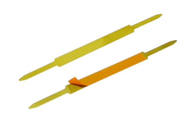 SK-Heftzungen, mit breitem Mittelstück, goldlackiert