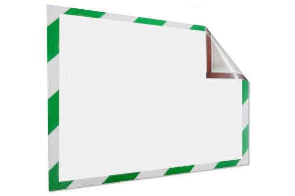 Cornici informative magnetiche per DIN A4, 229 x 315 mm, verde-bianco