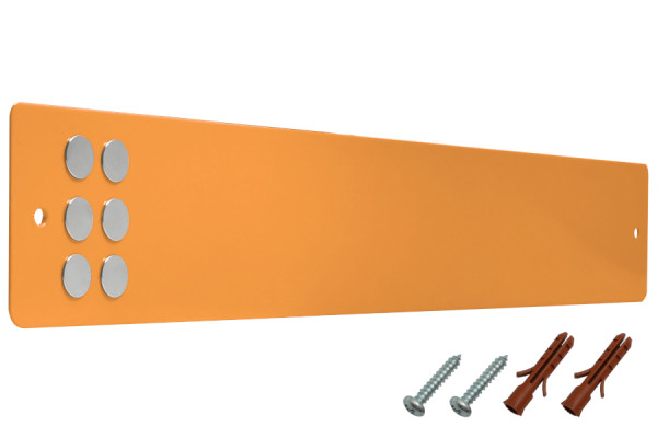 Magnethaftleisten inkl. Befestigungsmaterial + Magnete, melonengelb RAL 1028