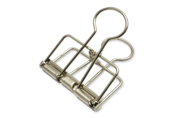 Clip di design in metallo, larghezza 32 mm, color argento