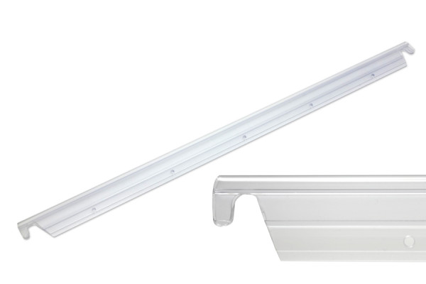 Klemmhängeschienen aus Hart-PVC, 347 mm, transparent