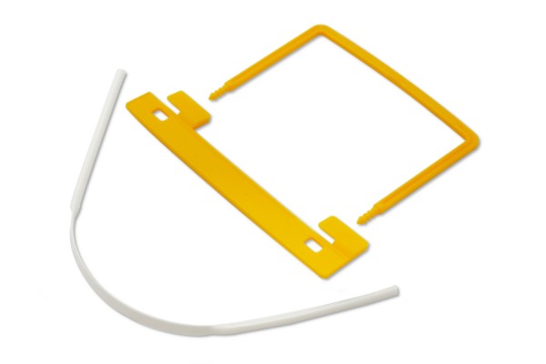 Meccanismi a tubicino, giallo-bianco