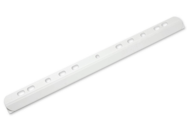 Listelli a morsetto con linguetta di fissaggio, montatura da 3-4 mm, bianco