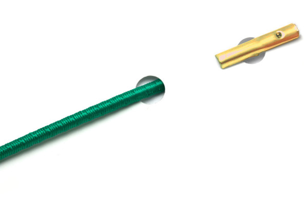 Cordoncini elastici con copiglie per macchine automatiche, verde scuro