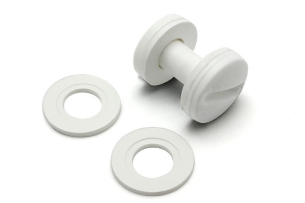 Unterlegscheiben für Buchschrauben, weiss