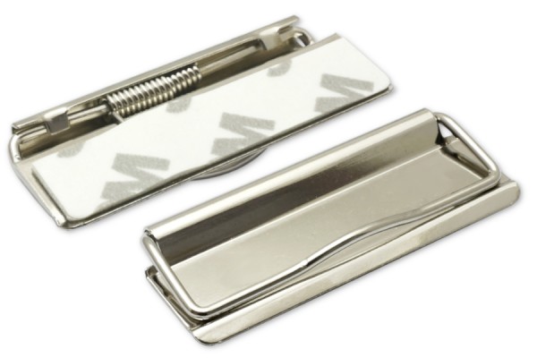 Mini-Klemmmechaniken, 50 mm breit, selbstklebend, vernickelt