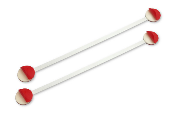 Dekotabs aus Metall, ca. 160 mm Steg, kunststoffummantelt, mit 4 Klebeflächen