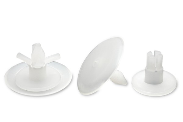 Rivetti a pressione, plastica, naturale, 7-12 mm