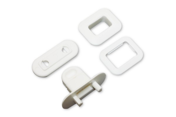 Kofferverschlüsse, mit Drehverschluss, weiss