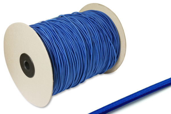 Gummischnur, 2,5 mm Ø, auf 400 m Rolle, blau