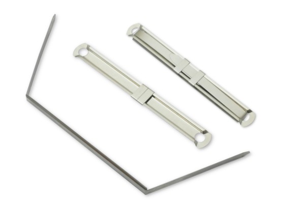 Heftverschlüsse aus Metall, verzinnt