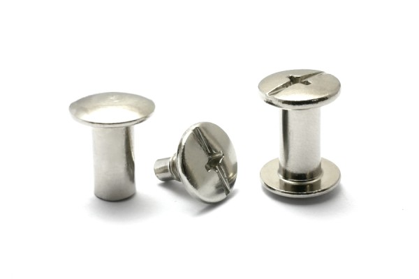 Buchschrauben Kreuzschlitz silber vernickelt