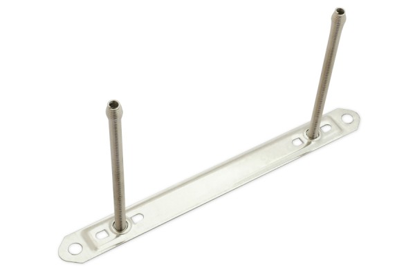 Molle a spirale con bordino, 65 mm su piastra di rivettatura, 124 x 12 mm