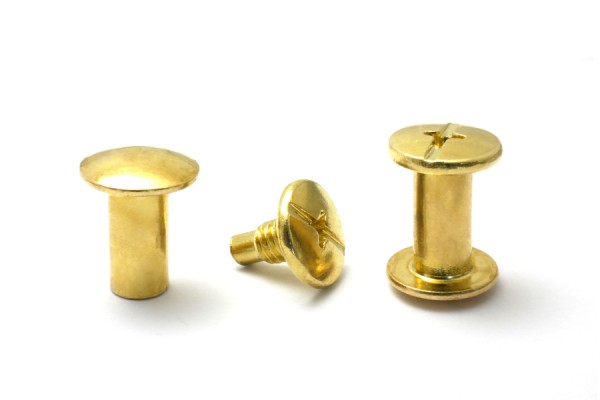 Buchschrauben Kreuzschlitz gold vermessingt