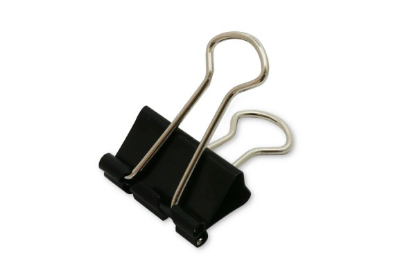 Foldback-Klammern / Vielzweckklammern, 19 mm breit, schwarz