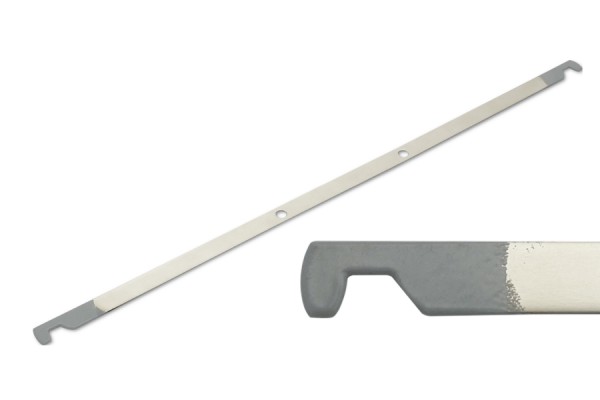 Hängeschienen, grau gesinterte Enden, 80 mm Lochung