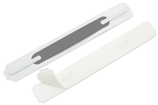 SK-Heftmechaniken, 150 x 20 mm, weiss, graue Deckleiste