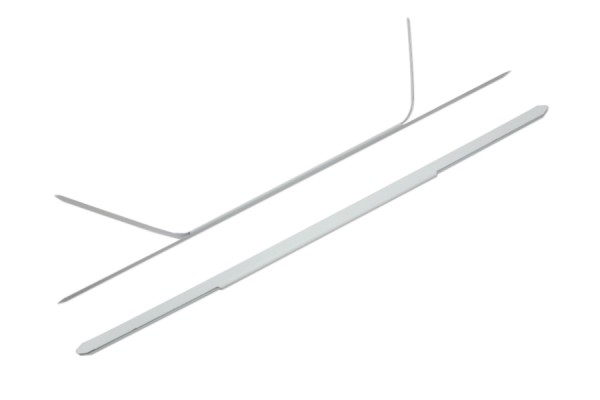 Doppi meccanismi a linguetta in metallo, 170 mm, verniciate di bianco