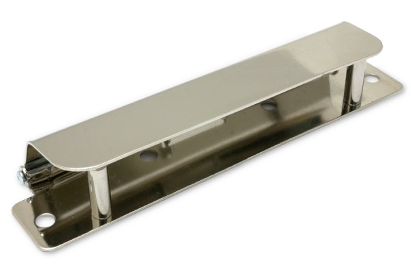 Stiftklammern, 100 mm breit, 80 mm Lochung, vernickelt