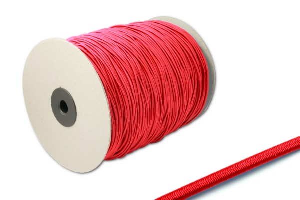 Cordoncino elastico, Ø 2,2 mm, in rotolo da 500 m, rosso