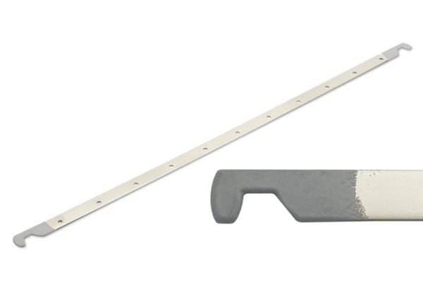 Binari di sospensione, estremità sinterizzate grigie, forate 11 volte