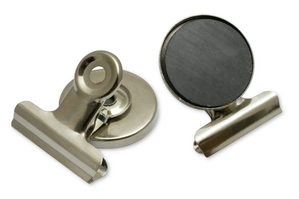 Magnetische Briefklemmer, 30 mm breit, vernickelt