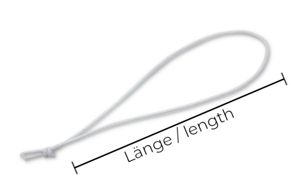 Fiocchi pronti in cordoncino elastico, bianco