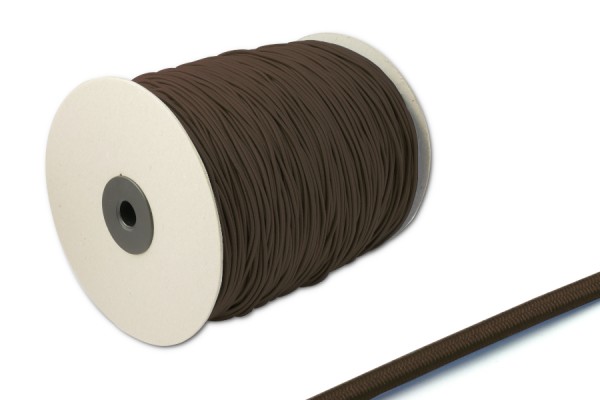 Cordoncino in gomma, Ø 2,2 mm, in rotolo da 500 m, marrone