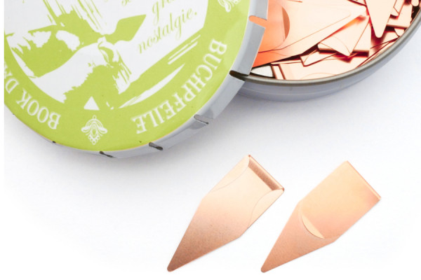 Buchpfeile "Book Darts", Lesezeichen aus Metall, Kupfer