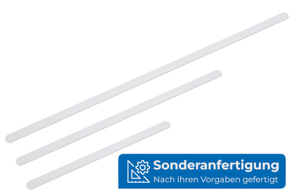 Linguette di archiviazione, laccate in bianco, produzione su misura