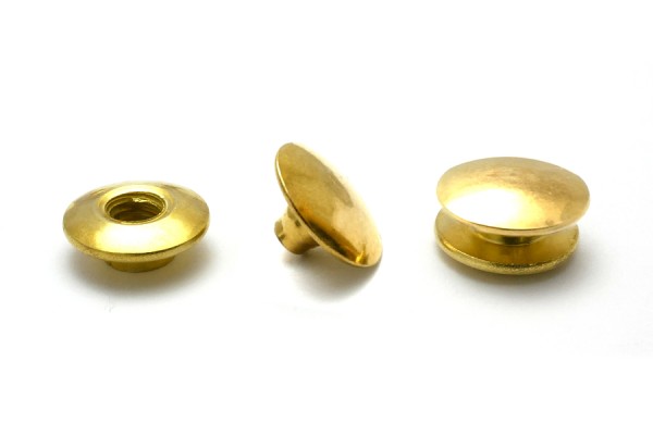 Buchschrauben Einpresskopf gold vermessingt