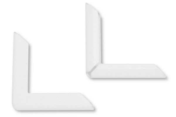 Buchecken, weiss, 22 mm Schenkellänge, 2 mm Fassung