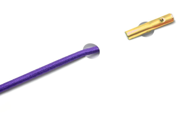 Cordoncini in gomma con copiglie per macchine automatiche, viola