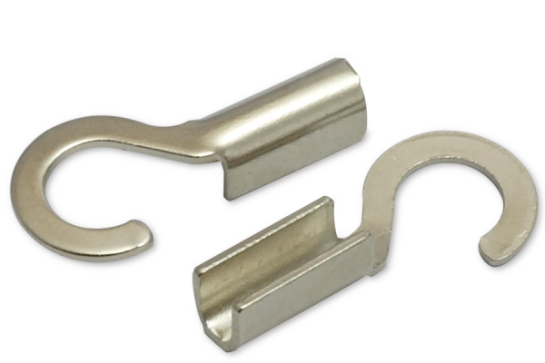 Capicorda per Elastico + Cordino, aperti, nichelati