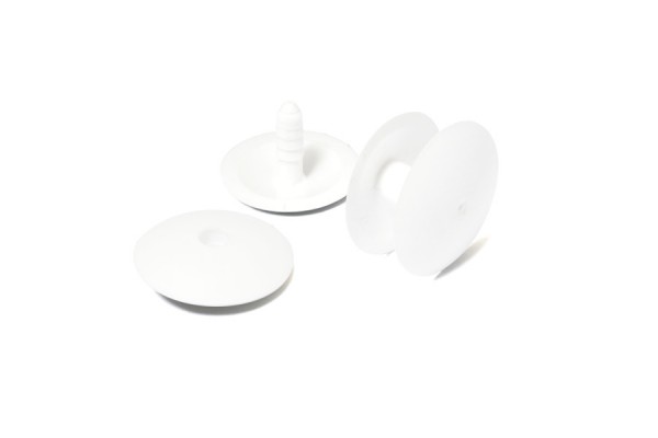 Mini-Bindestifte für Display-Aufsteller, Kunststoff, weiss