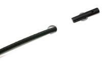 Cordoncini in gomma con copiglie per macchine automatiche,<BR> nero